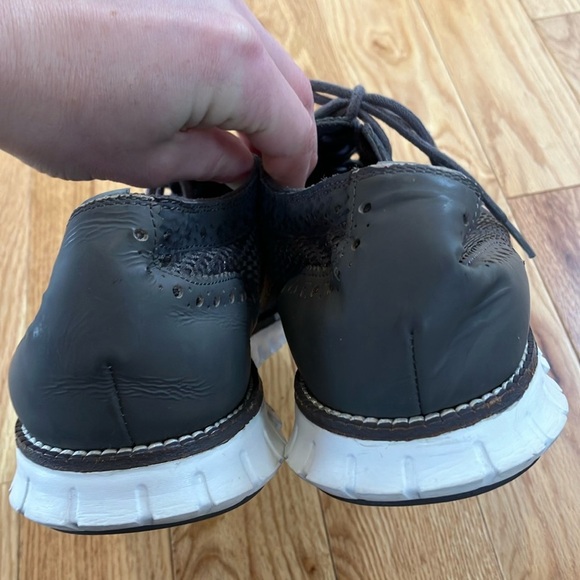 Cole Haan Grand Zero OS Gray Oxfords Light Shoes - Picture 4 of 6